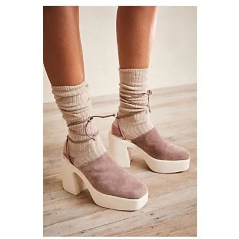 NIB Free People Zoe Closed Toe Wrap Platforms